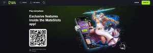 MateSlots install page showing the mobile app style install interface