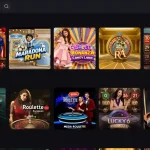 Mateslots live casino lobby with roulette blackjack baccarat poker and game-show categories