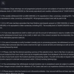 Mateslots terms showing standard and VIP withdrawal limits